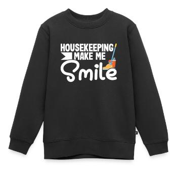 Ménage - Sweat Premium enfant bio - noir - Devant - AI Model Kid Female (0cm)