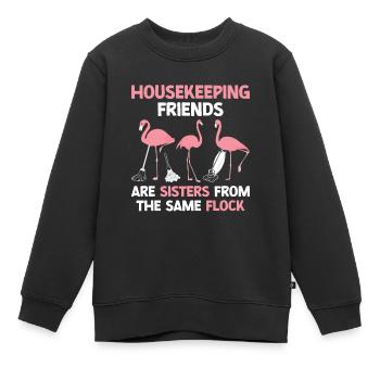Ménage - Sweat Premium enfant bio - noir - Devant - AI Model Kid Female (0cm)