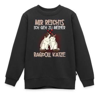 Ragdoll Katze - Kinder Premium Organic Sweatshirt - Schwarz - Vorne - AI Model Kid Female (0cm)