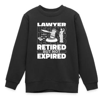 Anwalt Jurist Jura Rentner - Kinder Premium Organic Sweatshirt - Schwarz - Vorne - AI Model Kid Female (0cm)