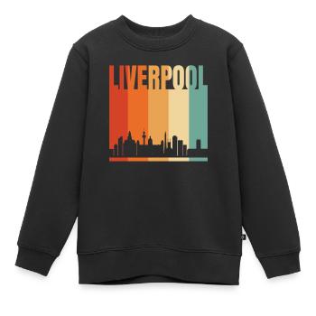 Liverpool - Kinder Premium Organic Sweatshirt - Schwarz - Vorne - AI Model Kid Female (0cm)
