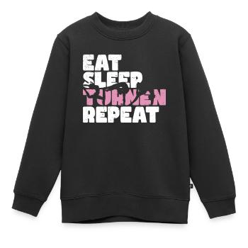 Turnen | Turnerin Gymnastik Turnen Mädchen Frauen - Kinder Premium Organic Sweatshirt - Schwarz - Vorne - AI Model Kid Female (0cm)