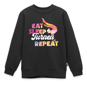 Turnen | Turnerin Gymnastik Turnen Mädchen Frauen - Kinder Premium Organic Sweatshirt - Schwarz - Vorne - AI Model Kid Female (0cm)