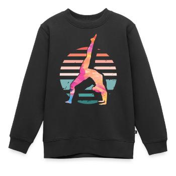 Turnen | Turnerin Gymnastik Turnen Mädchen Frauen - Kinder Premium Organic Sweatshirt - Schwarz - Vorne - AI Model Kid Female (0cm)