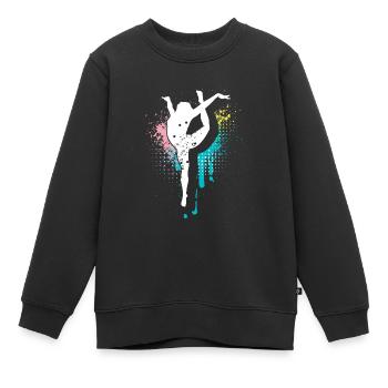 Turnen | Turnerin Gymnastik Turnen Mädchen Frauen - Kinder Premium Organic Sweatshirt - Schwarz - Vorne - AI Model Kid Female (0cm)