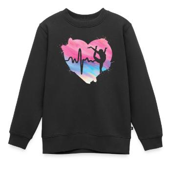 Turnen | Turnerin Gymnastik Turnen Mädchen Frauen - Kinder Premium Organic Sweatshirt - Schwarz - Vorne - AI Model Kid Female (0cm)