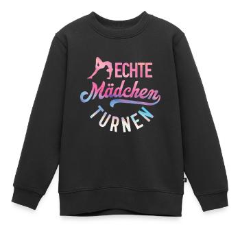 Turnen | Turnerin Gymnastik Turnen Mädchen Frauen - Kinder Premium Organic Sweatshirt - Schwarz - Vorne - AI Model Kid Female (0cm)