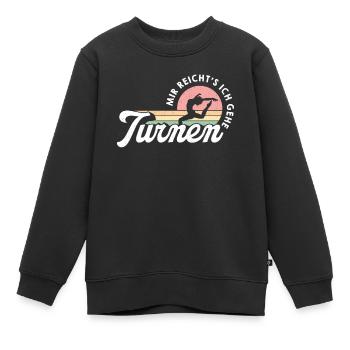 Turnen | Turnerin Gymnastik Turnen Mädchen Frauen - Kinder Premium Organic Sweatshirt - Schwarz - Vorne - AI Model Kid Female (0cm)