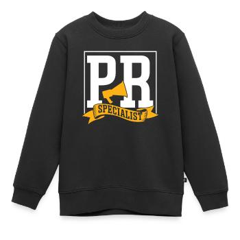 PR Spezialist Job Public Relations Beruf - Kinder Premium Organic Sweatshirt - Schwarz - Vorne - AI Model Kid Female (0cm)