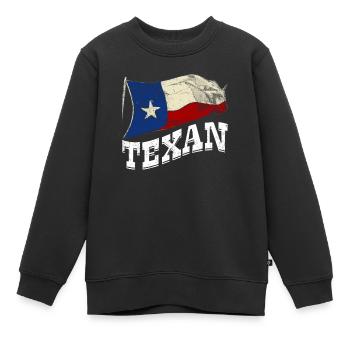 Texaner Sprüche Texanisch Texas Stolz - Kinder Premium Organic Sweatshirt - Schwarz - Vorne - AI Model Kid Female (0cm)