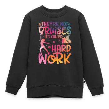 Eislaufen - Kinder Premium Organic Sweatshirt - Schwarz - Vorne - AI Model Kid Female (0cm)