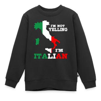Ich Schreie Nicht, Dass Ich Italienisches - Kinder Premium Organic Sweatshirt - Schwarz - Vorne - AI Model Kid Female (0cm)