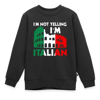 Ich Schreie Nicht, Dass Ich Italienisches - Kinder Premium Organic Sweatshirt - Schwarz - Vorne - AI Model Kid Female (0cm)