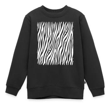 Zebra Muster Karneval Kostüm Zebrastreifen - Kinder Premium Organic Sweatshirt - Schwarz - Vorne - AI Model Kid Female (0cm)