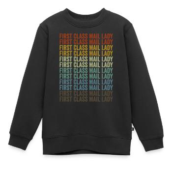 First Class Mail Lady Postangestellte Mail Lady - Kinder Premium Organic Sweatshirt - Schwarz - Vorne - AI Model Kid Female (0cm)
