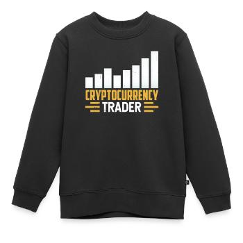 Kryptowährungs Händler Krypto Trader Crypto - Kinder Premium Organic Sweatshirt - Schwarz - Vorne - AI Model Kid Female (0cm)