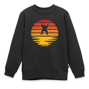 Gorilla Rétro - Sweat Premium enfant bio - noir - Devant - AI Model Kid Female (0cm)