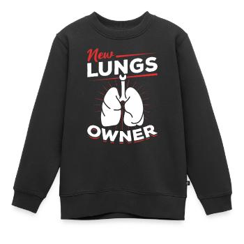 Lungen Besitzer Spenderunge Lungen Krebs Überleben - Kinder Premium Organic Sweatshirt - Schwarz - Vorne - AI Model Kid Female (0cm)