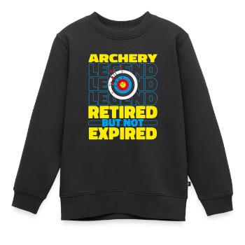Tir à l’arc Archer Retraités - Sweat Premium enfant bio - noir - Devant - AI Model Kid Female (0cm)