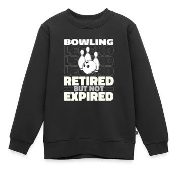 Bowling Bowlen Bowler Im Ruhestand - Kinder Premium Organic Sweatshirt - Schwarz - Vorne - AI Model Kid Female (0cm)