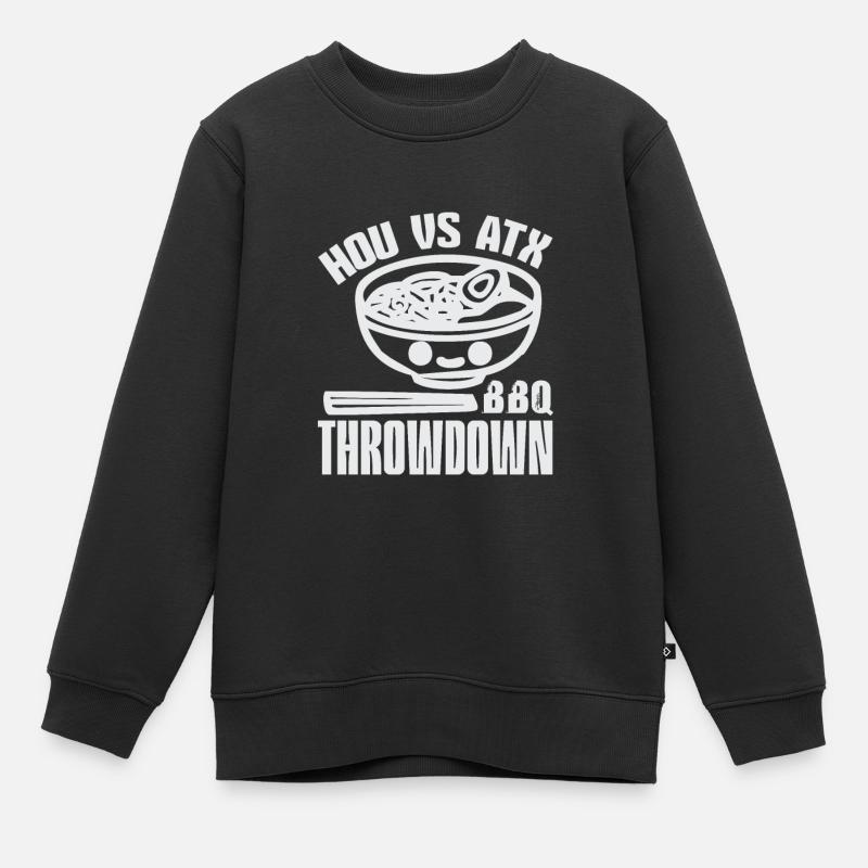 HOU VS ATX BBQ THROWDOWN - Sweat Premium enfant bio - noir