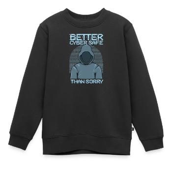 Hacker Programmer Developer Computer Science - Kids Premium Organic Sweatshirt - black - Front - AI Model Kid Female (0cm)