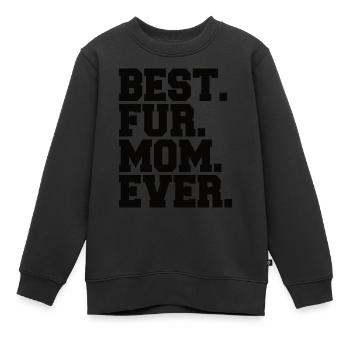 Fell mama Hundemama und Hundepfote - Kinder Premium Organic Sweatshirt - Schwarz - Vorne - AI Model Kid Female (0cm)