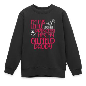 Champ pétrolifère - Sweat Premium enfant bio - noir - Devant - AI Model Kid Female (0cm)