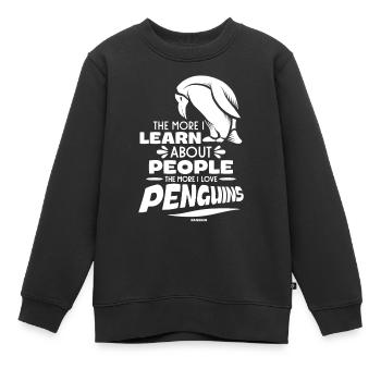 The More I Learn About People The More I Like Peng - Kinder Premium Organic Sweatshirt - Schwarz - Vorne - AI Model Kid Female (0cm)