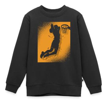 Basketball Basketballer - Kinder Premium Organic Sweatshirt - Schwarz - Vorne - AI Model Kid Female (0cm)