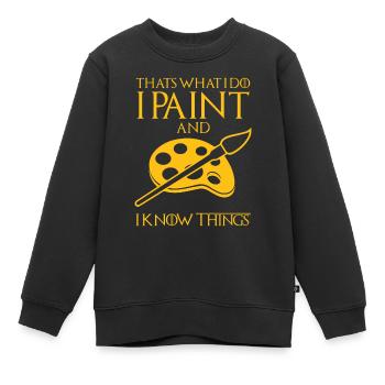 Maler und Lackierer, der Beste und Nervigste Beruf - Kinder Premium Organic Sweatshirt - Schwarz - Vorne - AI Model Kid Female (0cm)