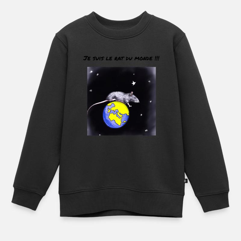 Rat du monde - Sweat Premium enfant bio - noir