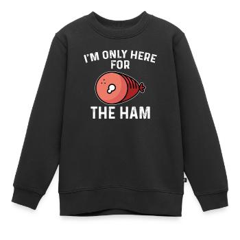 Lustiger Schinken Liebhaber Spruch - Kinder Premium Organic Sweatshirt - Schwarz - Vorne - AI Model Kid Female (0cm)