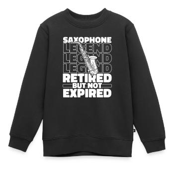 Saxophon Saxofon Im Ruhestand - Kinder Premium Organic Sweatshirt - Schwarz - Vorne - AI Model Kid Female (0cm)