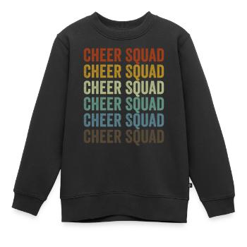Cheer Squad Cheer Team - Sweat Premium enfant bio - noir - Devant - AI Model Kid Female (0cm)