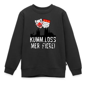 Karneval Kostüm Kölle Alaaf Köln loss mer fiere! - Kinder Premium Organic Sweatshirt - Schwarz - Vorne - AI Model Kid Female (0cm)