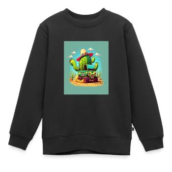 Cactus Plant Collectors Mexican Cactus Plant In A - Kinder Premium Organic Sweatshirt - Schwarz - Vorne - AI Model Kid Female (0cm)