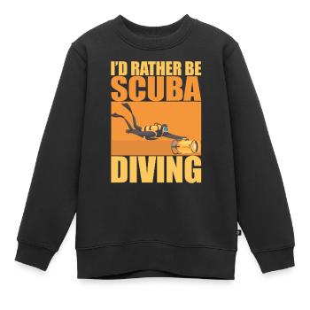 Taucher Tauchen Design Schnorcheln - Kinder Premium Organic Sweatshirt - Schwarz - Vorne - AI Model Kid Female (0cm)