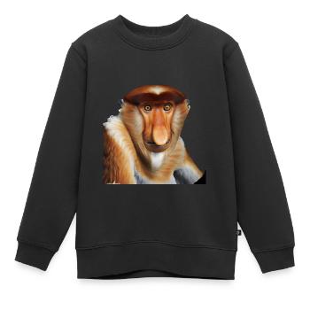 Der exotische Nasenaffe - Kinder Premium Organic Sweatshirt - Schwarz - Vorne - AI Model Kid Female (0cm)