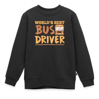 Der Beste Busfahrer Der Welt Reisebus Busfahren - Kinder Premium Organic Sweatshirt - Schwarz - Vorne - AI Model Kid Female (0cm)