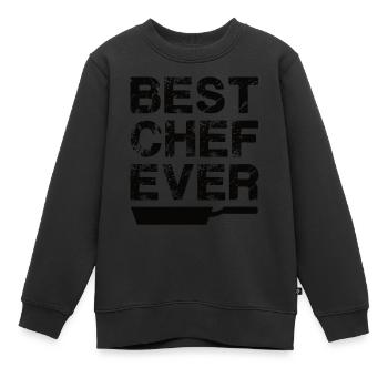 Chef Beanie Chef Cuisine Cinq Étoiles Or 5 - Sweat Premium enfant bio - noir - Devant - AI Model Kid Female (0cm)