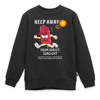 SONNENSCHUTZ EISCREME - Kinder Premium Organic Sweatshirt - Schwarz - Vorne - AI Model Kid Female (0cm)