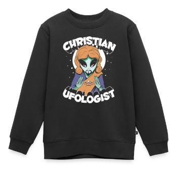 Christ Christentum Außerirdischer - Kinder Premium Organic Sweatshirt - Schwarz - Vorne - AI Model Kid Female (0cm)
