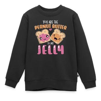 You Are The Peanut Butter To My Jelly Peanut - Kids Premium Organic Sweatshirt - black - Front - AI Model Kid Female (0cm)