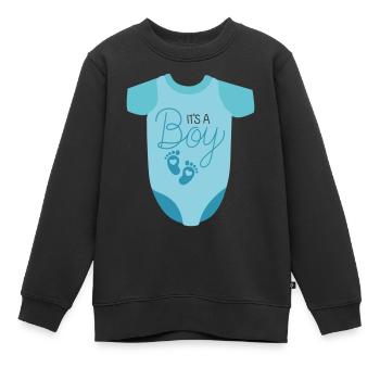It's a Boy - Kinder Premium Organic Sweatshirt - Schwarz - Vorne - AI Model Kid Female (0cm)