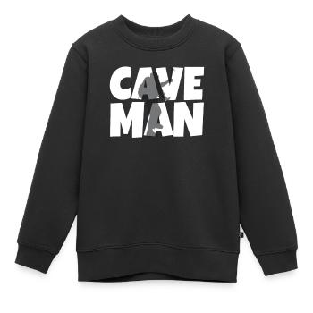Höhlenmensch Cave Man Höhle Caving Höhlenwandern - Kinder Premium Organic Sweatshirt - Schwarz - Vorne - AI Model Kid Female (0cm)