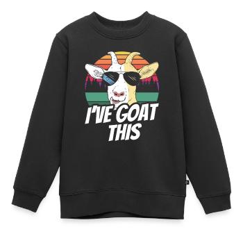 Ich Habe Das Im Griff I've Goat This Ziege Tier - Kinder Premium Organic Sweatshirt - Schwarz - Vorne - AI Model Kid Female (0cm)