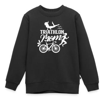 Triathlon Mama Triathlete Triathlete Triathlons - Kids Premium Organic Sweatshirt - black - Front - AI Model Kid Female (0cm)