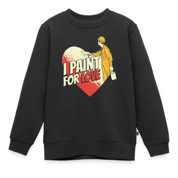 Maler Lackierer - Kinder Premium Organic Sweatshirt - Schwarz - Vorne - AI Model Kid Female (0cm)