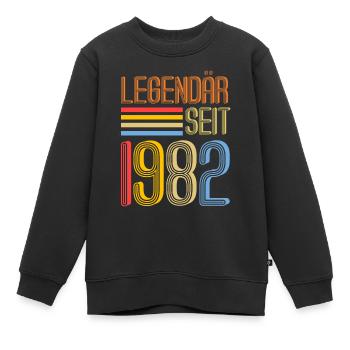 Jahrgang 1982 41 Jahre Geburtstag - Kinder Premium Organic Sweatshirt - Schwarz - Vorne - AI Model Kid Female (0cm)